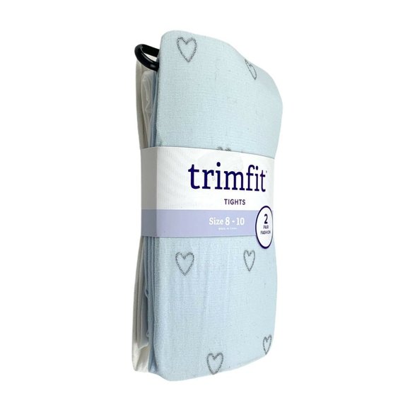 Trimfit Girl Bundle Blue & White, Pink & White Fashion Leggings SZ 8-10 - Picture 2 of 6